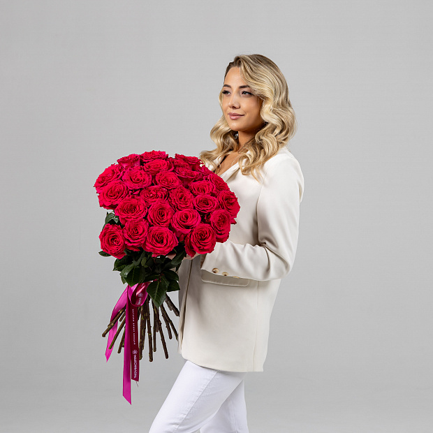 Роза 70 см малиновая 25 шт  3