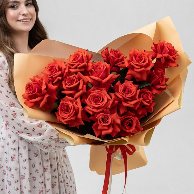 Букет из 15 французских роз   1